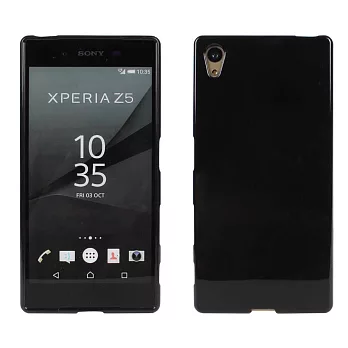 【BIEN】SONY Xperia Z5 亮麗全彩軟質手機殼(黑)