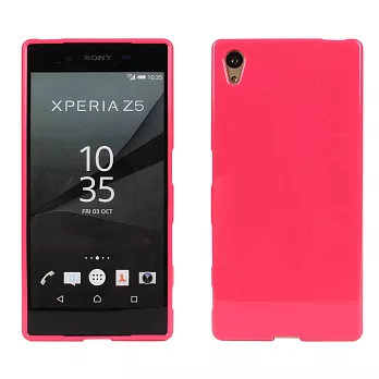 【BIEN】SONY Xperia Z5 亮麗全彩軟質手機殼(紅)