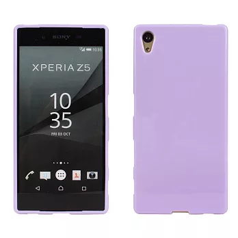 【BIEN】SONY Xperia Z5 亮麗全彩軟質手機殼(紫)