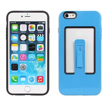 【BIEN】iPhone 6/6s 流行插卡支架雙用軟硬質手機殼(藍)