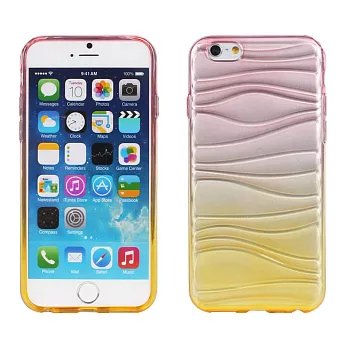 【BIEN】iPhone 6 Plus/6s Plus 波浪漸層彩透軟質手機殼(粉紅)