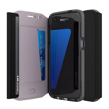Tech21 英國超衝擊 Evo Wallet Samsung S7 防撞軟質保護皮套 - 黑