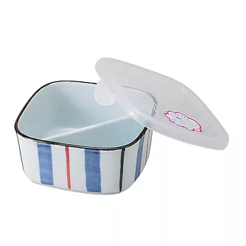 【西海陶器】有田燒微波分隔碗400ml_古代十草