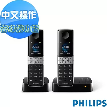 PHILIPS飛利浦全彩中文子母機數位無線電話-附答錄功能D6352B/96