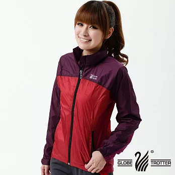 【遊遍天下】中性款顯瘦超薄抗UV防曬防風防潑水連帽輕量外套(贈收納袋)L酒紅
