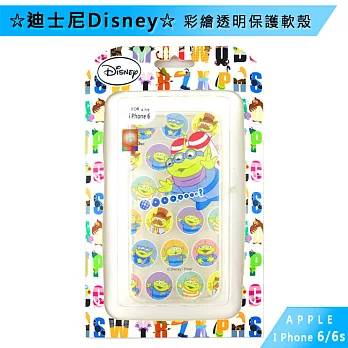 迪士尼 Disney Apple iPhone6/6S 彩繪透明保護軟殼合異之星三眼仔