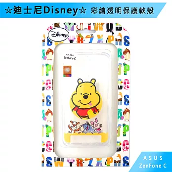 迪士尼Disney ASUS ZenFone C 4.5吋 彩繪透明保護軟殼維尼Q版