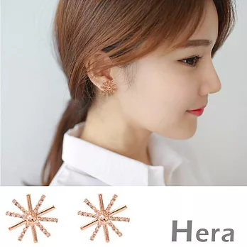 【Hera】赫拉 太陽的後裔宋慧喬款太陽花耳針/耳環-2色(玫瑰金色)