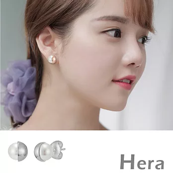 【Hera】赫拉 太陽的後裔宋慧喬款金屬珍珠耳針/耳環-2色(銀色)