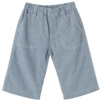 [MUJI無印良品]兒童有機棉牛津布五分褲淺藍110淺藍