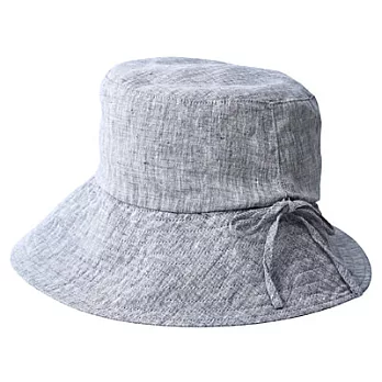 [MUJI無印良品]法國亞麻可摺疊有簷帽深藍