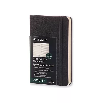 MOLESKINE 日程系列/2016-17年18M週記本/9*14/口袋型POCKET黑