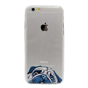 MK馬克 APPLE iPhone 6 6Plus 6S Plus 4.7吋 5.5吋 寵物系列 手機殼 透明 軟殼 半臉 巴哥款4.7吋