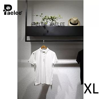 【Paelee 帕里】素面經典 POLO衫XL純潔白