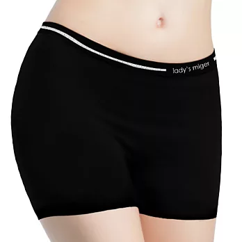 [MIGER密格內衣]一體成型無縫基本平口褲-SI-06A-台灣製-M黑色