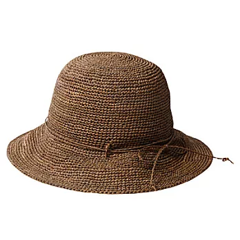 [MUJI無印良品]椰纖編織可摺疊寬簷帽棕色