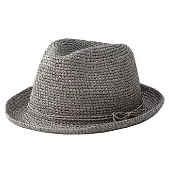 [MUJI無印良品]椰纖編織紳士帽灰白