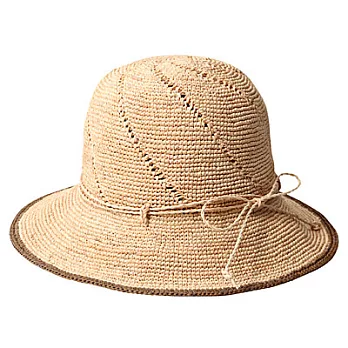[MUJI無印良品]椰纖紋樣編織可摺疊寬簷帽原色