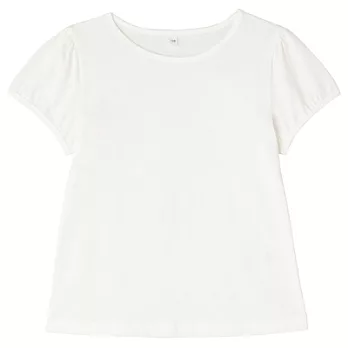 [MUJI無印良品]兒童有機棉每日兒童服公主袖T恤110柔白