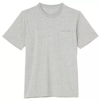 [MUJI無印良品]男有機棉附口袋短袖T恤S灰色