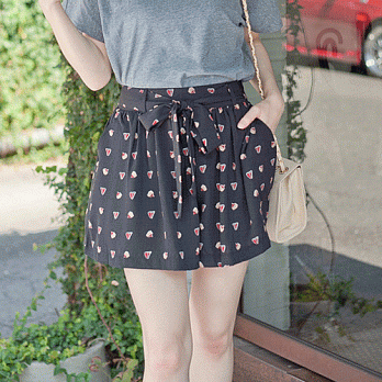 ROSE。輕甜小帆船褲裙 黑系