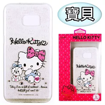 【Hello Kitty】Samsung Galaxy S7 彩鑽透明保護軟套寶貝