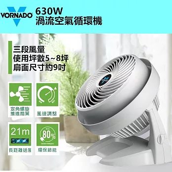 美國 VORNADO沃拿多 渦流空氣循環扇 630L ﹝經典工藝 百年不朽﹞白