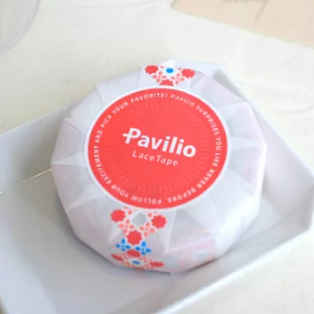日本PavilioLaceTape風格膠帶_Standard系列_繡花(STITCH PINK)