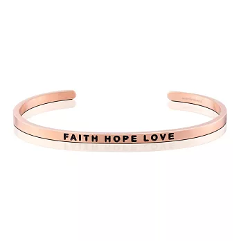 MANTRABAND 美國悄悄話手環 Faith Hope Love 信念希望愛 玫瑰金