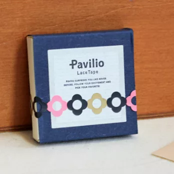 日本PavilioLaceTape風格膠帶_火柴盒系列_花朵手環(FLORAL BRACELET PINK)