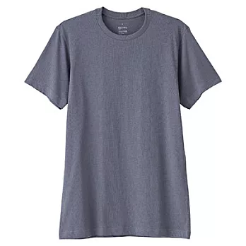 [MUJI無印良品]男棉混天竺涼感圓領短袖衫XL墨灰