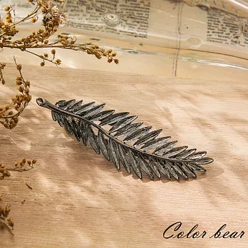 【卡樂熊】午夜金屬害羞針葉髮夾-銀灰色