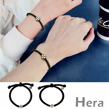 【Hera】赫拉 太陽的後裔宋仲基同款愛心四葉草編織手鍊-二色(銀色)