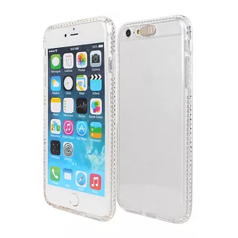 【BIEN】iPhone 6/6s 全邊晶鑽閃燈全透軟質手機殼