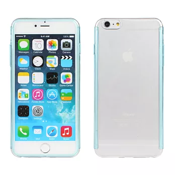 【BIEN】iPhone 6/6s 彩邊全透雙件超薄硬質手機殼(藍)