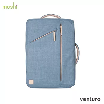 Moshi Venturo 便攜式筆電斜肩背包軟版-天空藍