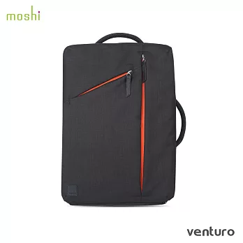 Moshi Venturo 便攜式筆電斜肩背包軟版-黑