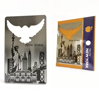 世界磁鐵開瓶卡-紐約銀