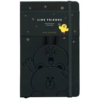 MOLESKINE 限量LINE 橫條筆記本240頁/大型L/黑