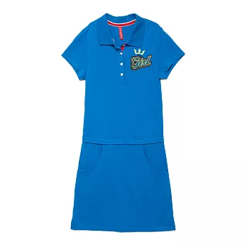 TOP GIRL-短版Girl POLO洋裝S藍