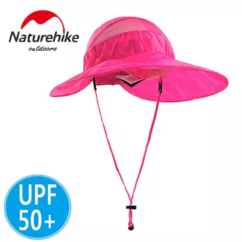 【Naturehike】輕巧折疊款多功能遮陽帽/防曬帽玫紅