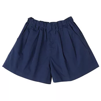[MUJI無印良品]兒童棉混高密織短褲110藍色