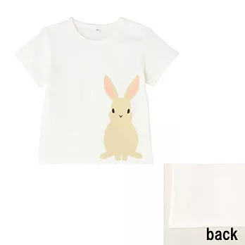 [MUJI無印良品]幼兒有機棉印花T恤80兔子
