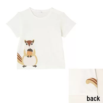 [MUJI無印良品]幼兒有機棉印花T恤90松鼠