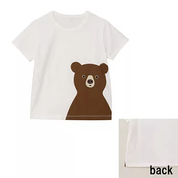 [MUJI無印良品]兒童有機棉印花T恤110熊