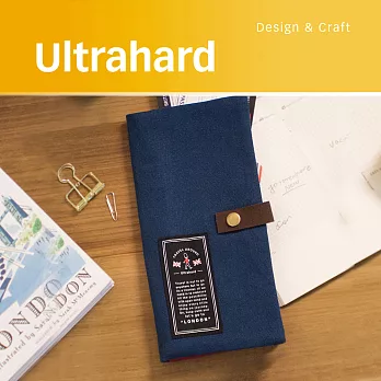 Ultrahard Travel Around系列 長版護照套-倫敦(寶藍)