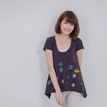 小星球小蜜桃傘襬女TM黑色
