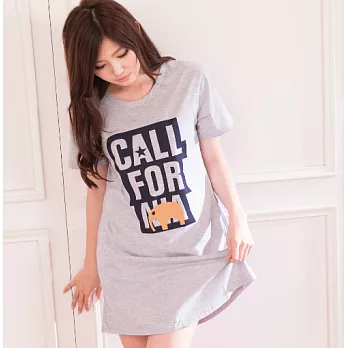 【Mujaki】韓版大象家居服L (灰)