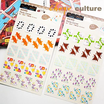 珠友 造型角貼/手帳 日誌 相冊 禮品 卡片裝飾貼/4包入