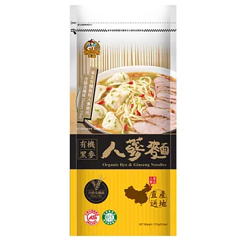 【米森】有機黑麥人蔘麵(255g)